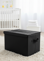 "Little Bear" Collapsible Nursery Storage – Soft Pink Toy & Accessory Organizer for Baby Girls