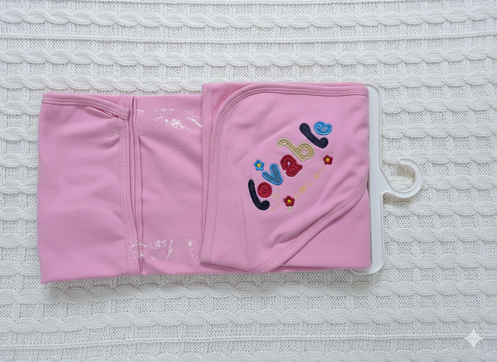 3-Piece Newborn Hooded Swaddle Set