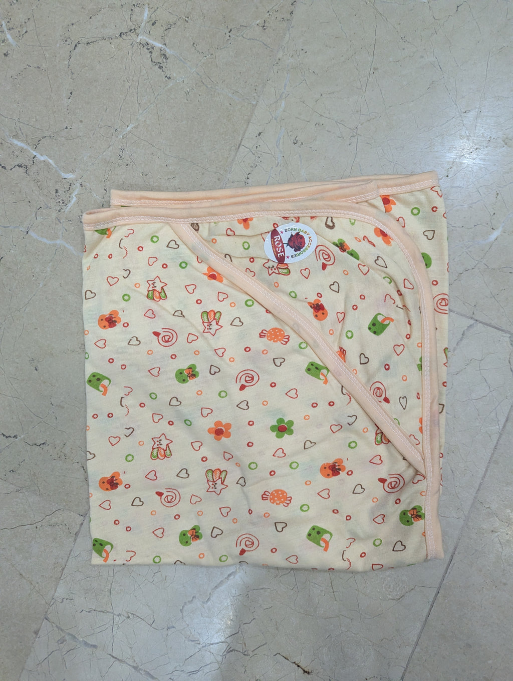 Assorted Pastel Printed Baby Wraps – Blue, Pink, and Peach
