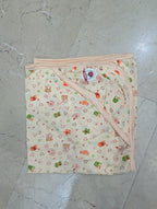 Assorted Pastel Printed Baby Wraps – Blue, Pink, and Peach
