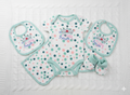 Polka Dot Romper & Accessories Set with Crown Embroidery