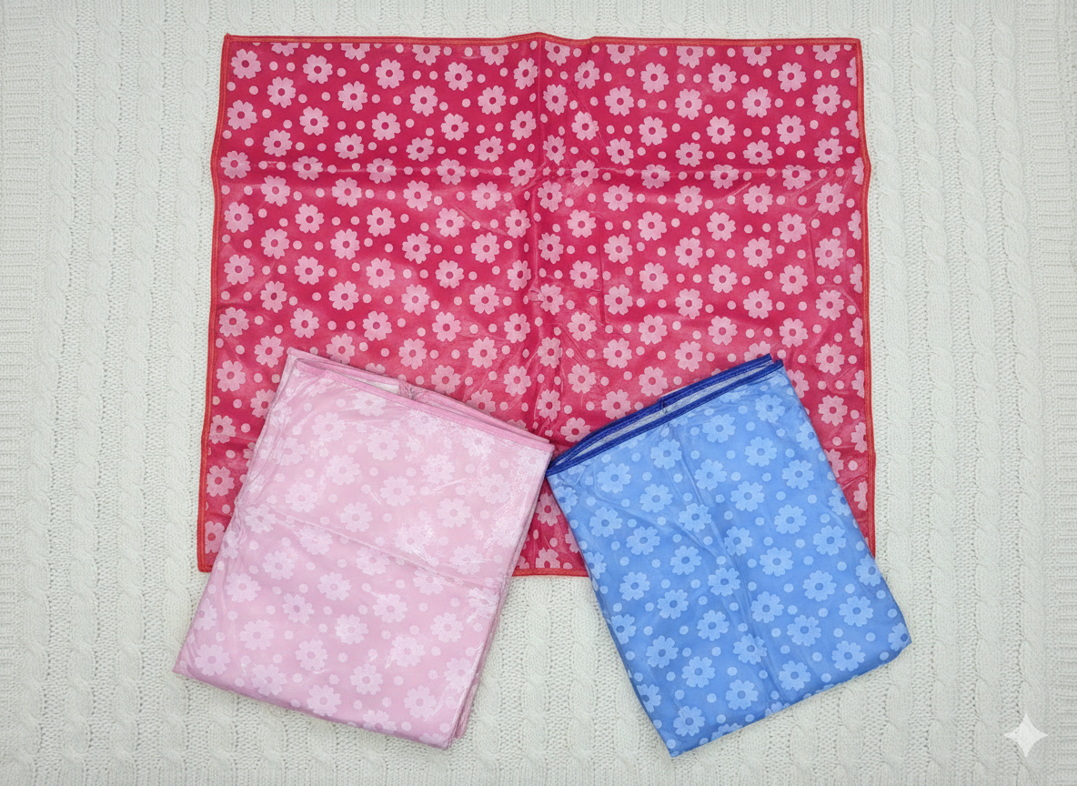 Soft Cotton Swaddle Blankets in Fuchsia, Sky Blue, and Blush