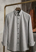 Men's Classic Grey Grid Check Shirt