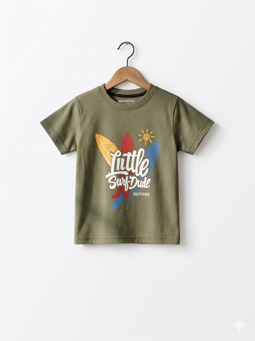 Retro-Style Surfboard Graphic T-Shirt