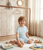 Sky Blue Comfort Stripes Set