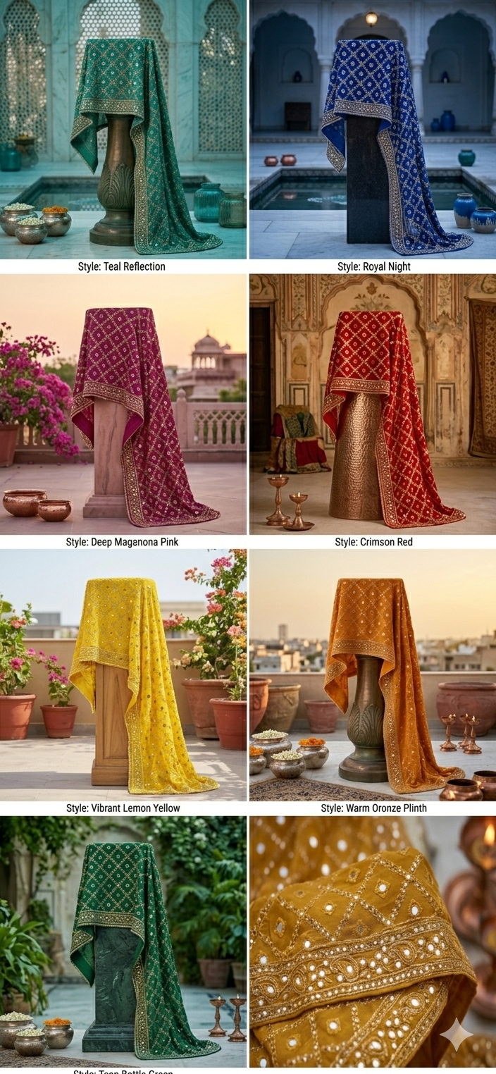 Gota Work Heavy Embroidered Wedding Wear Dupatta