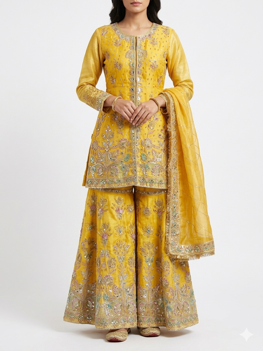 Breathtaking Embroidered Festive Ensemble.