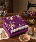 Plum Perfection: Premium Floral Unstitched 2-Piece