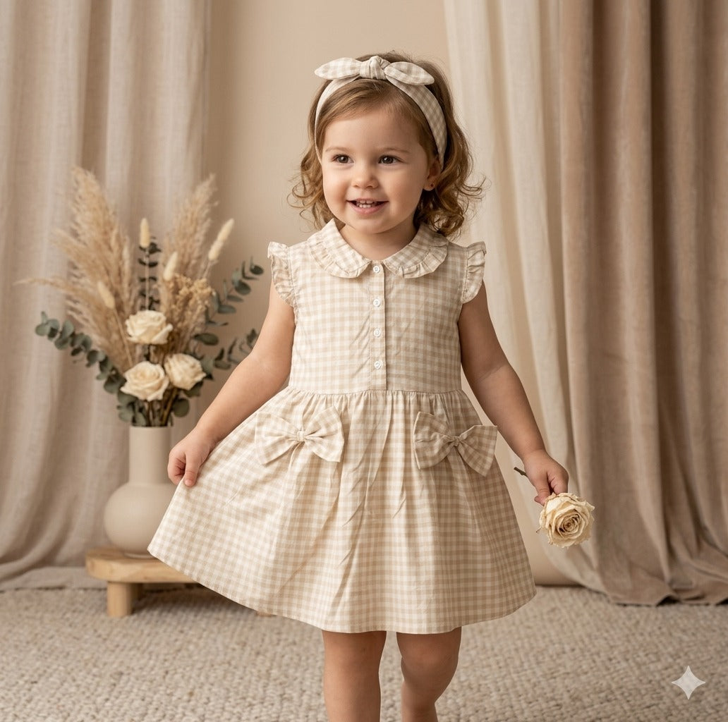 Elegant ruffles and Bows Dress