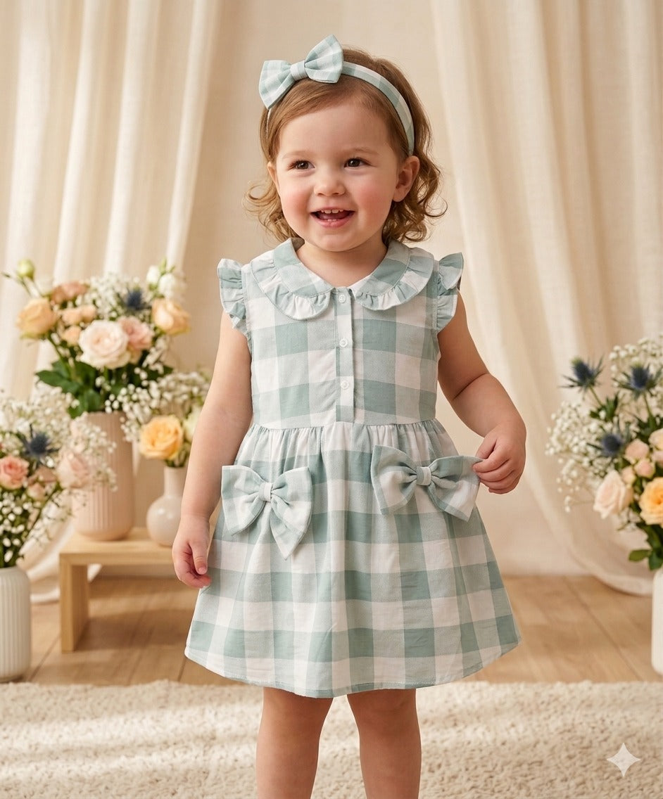 Elegant ruffles and Bows Dress