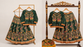 Traditional Mehndi Festivity Wear – Dark Green Ethnic Ensemble