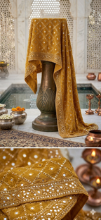 Gota Work Heavy Embroidered Wedding Wear Dupatta