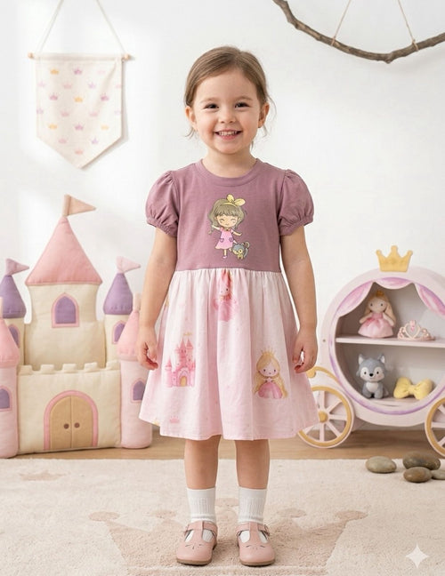 Aura Kids: Charming Pastel Princess Dress