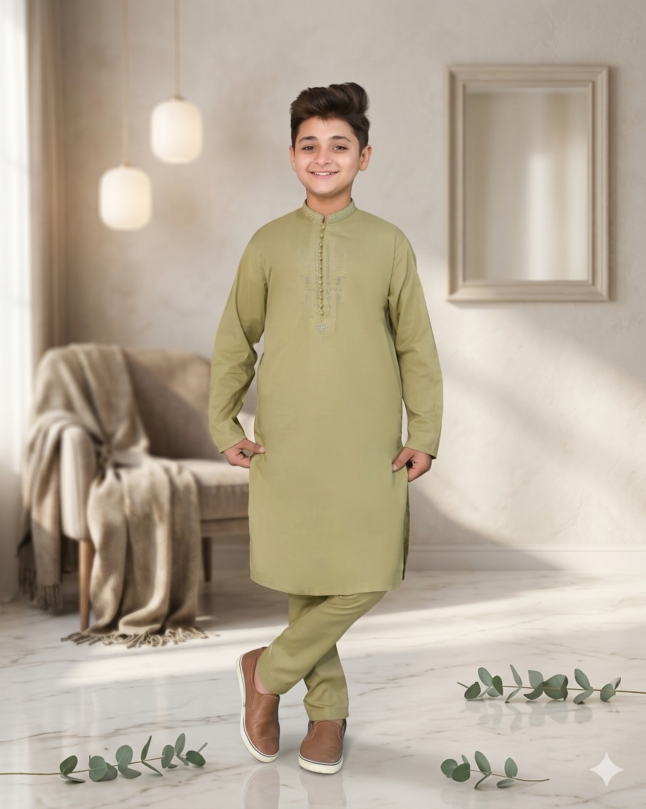 Tehzeeb Boys 100% Lawn Kurta Pajama (Design No