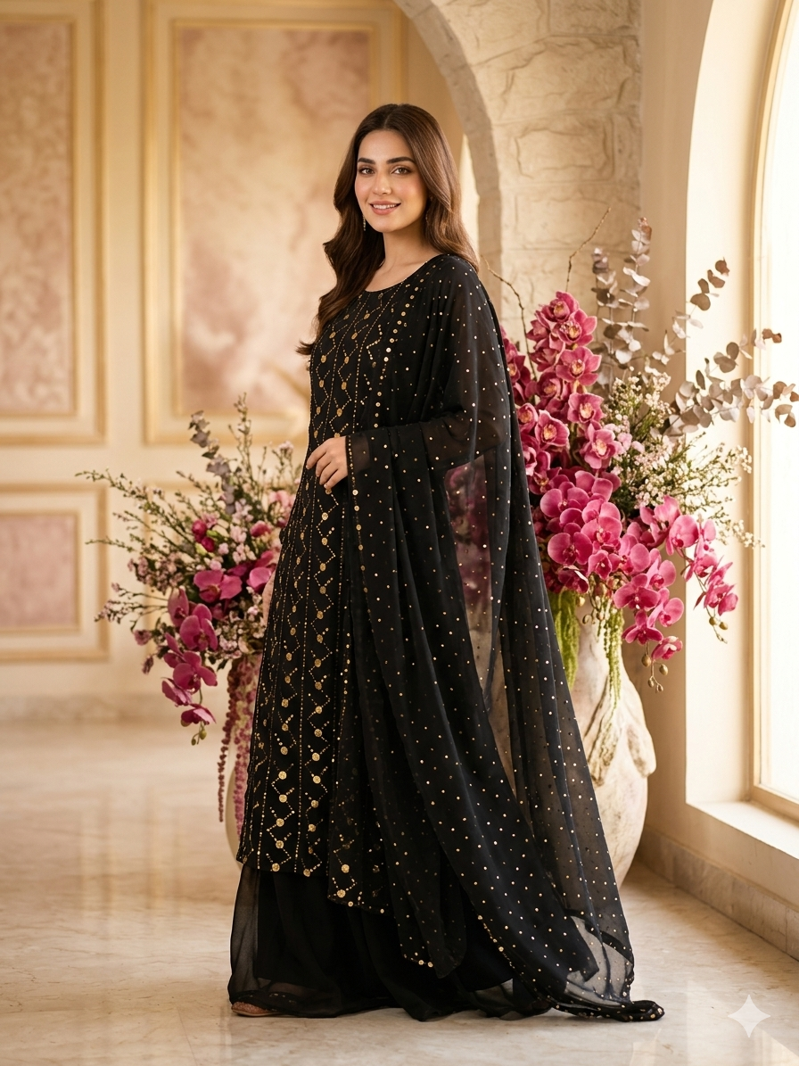 Chiffon with Traditional Tarkashi Work