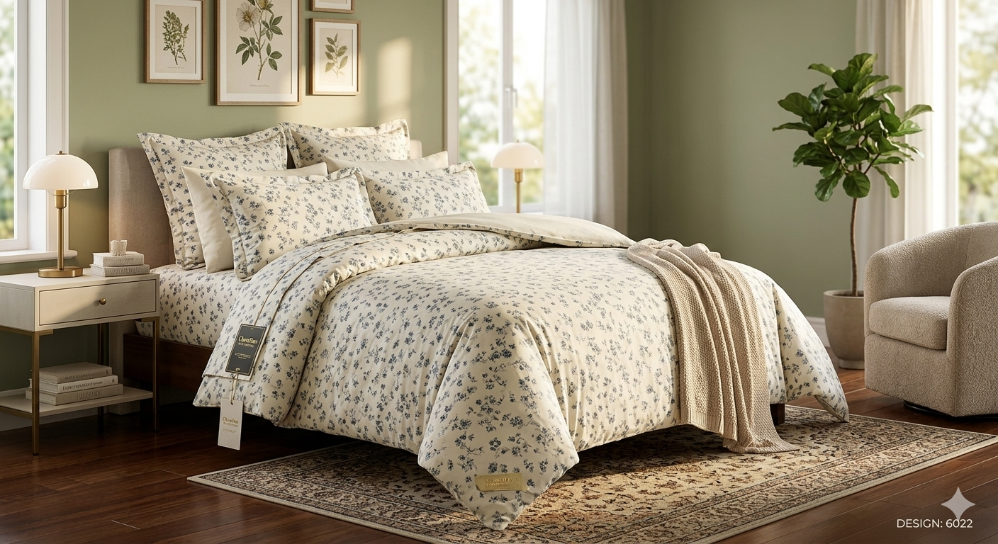 Premium ChenOne Luxury Bedding Set – Elegant Floral Design 🌸