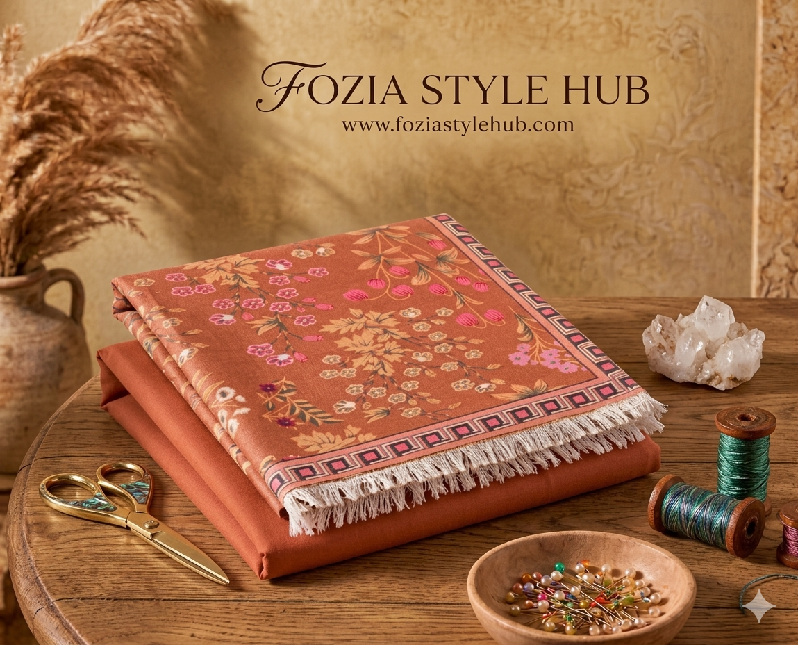 Premium 2-Piece Printed Lawn Suit by Fozia Style Hub