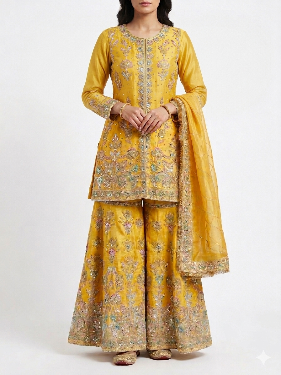 Breathtaking Embroidered Festive Ensemble.
