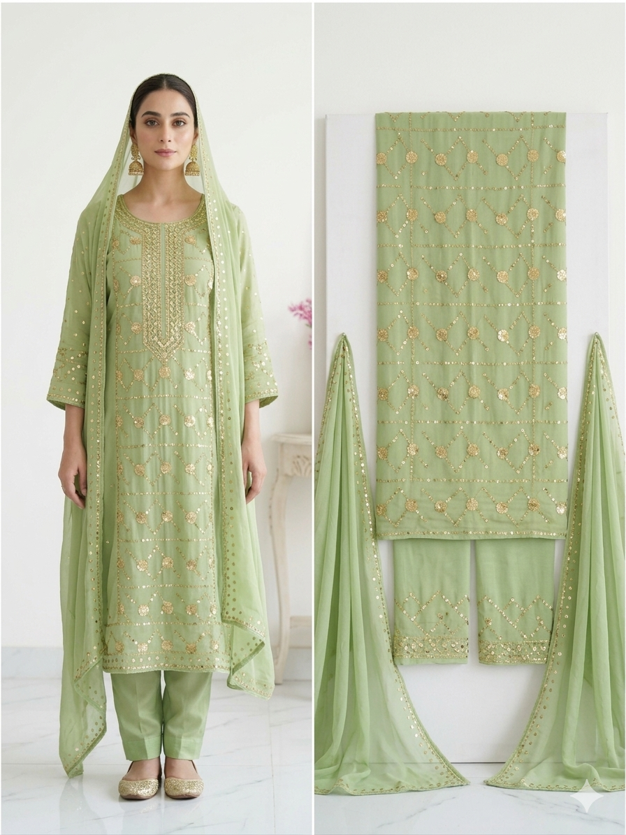 Chiffon with Traditional Tarkashi Work