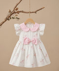 Pink Bow Cotton Dress