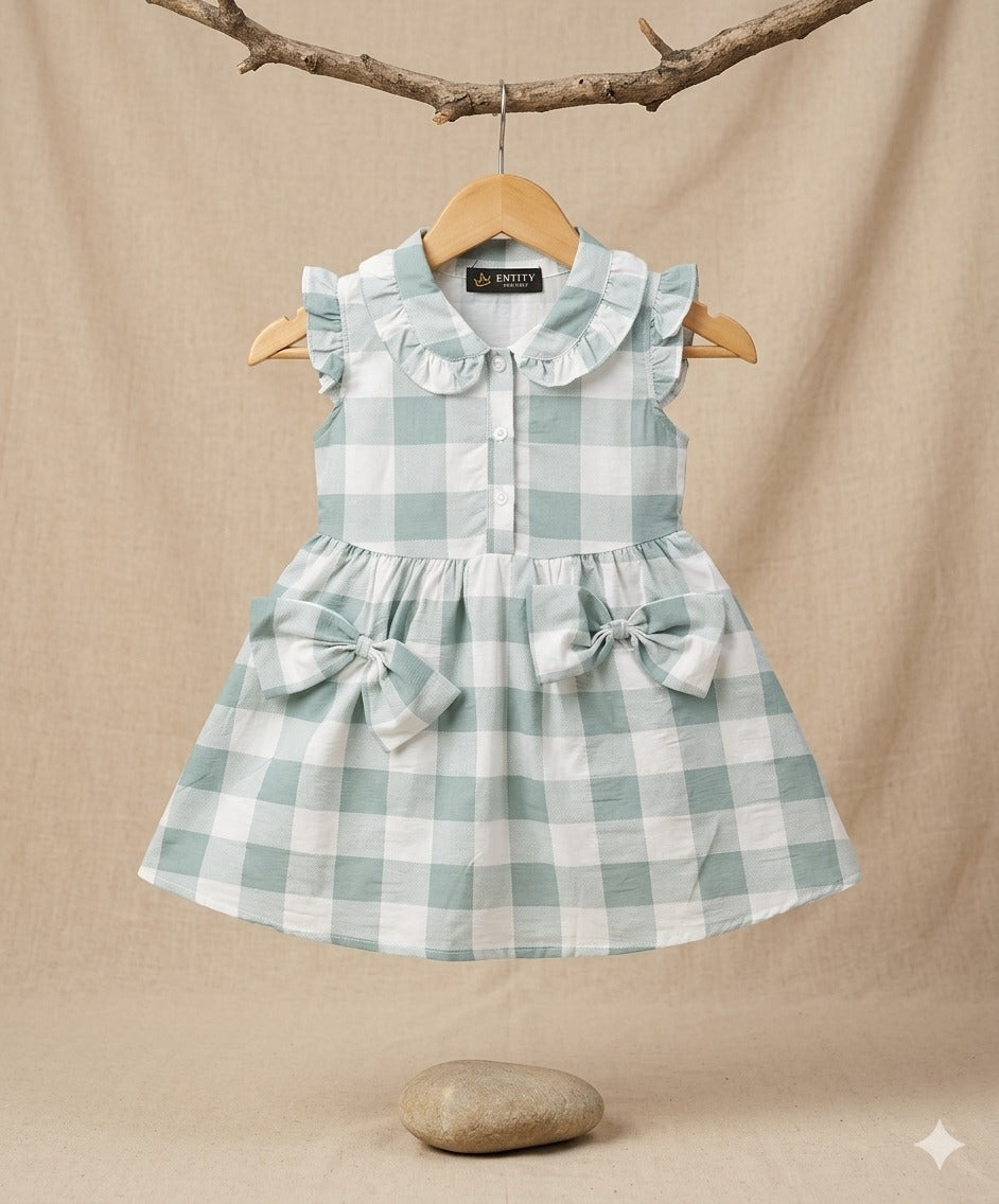 Elegant ruffles and Bows Dress