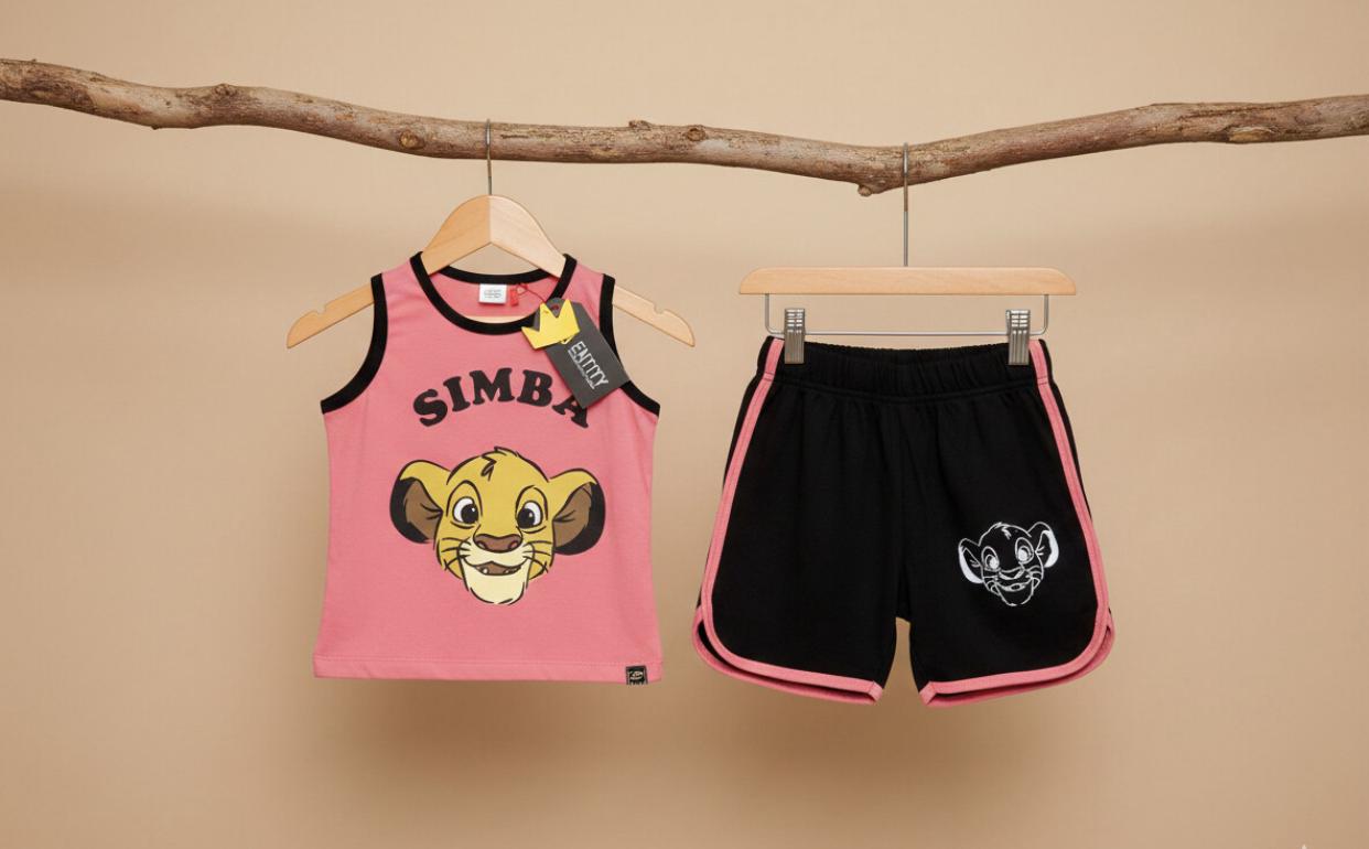 Boys' Simba Lion King Print Sando and Shorts Summer Set